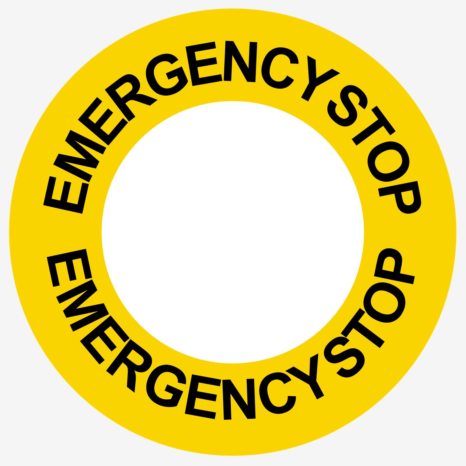 Sticker - Arrêt d'urgence