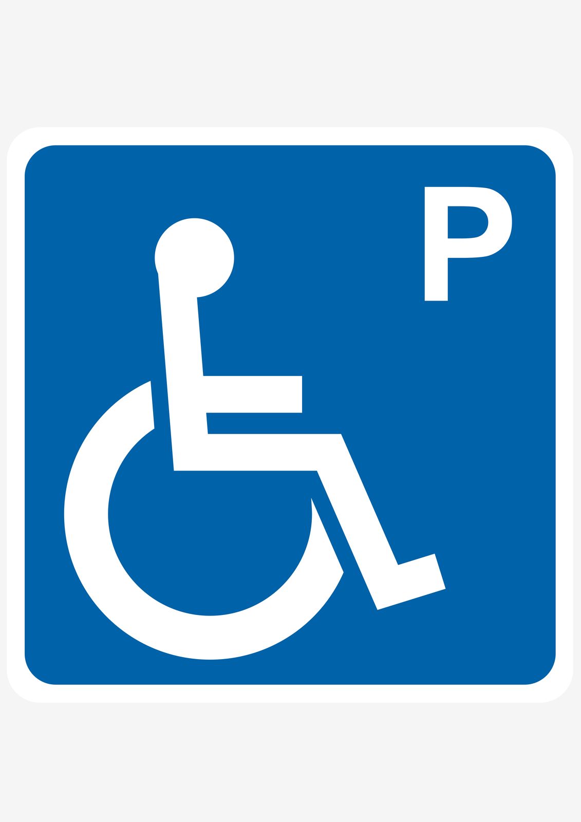 Autocollant - Panneau de stationnement handicapé
