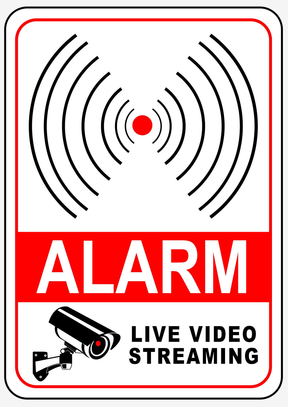 Autocollant - Alarme Vidéo en Direct