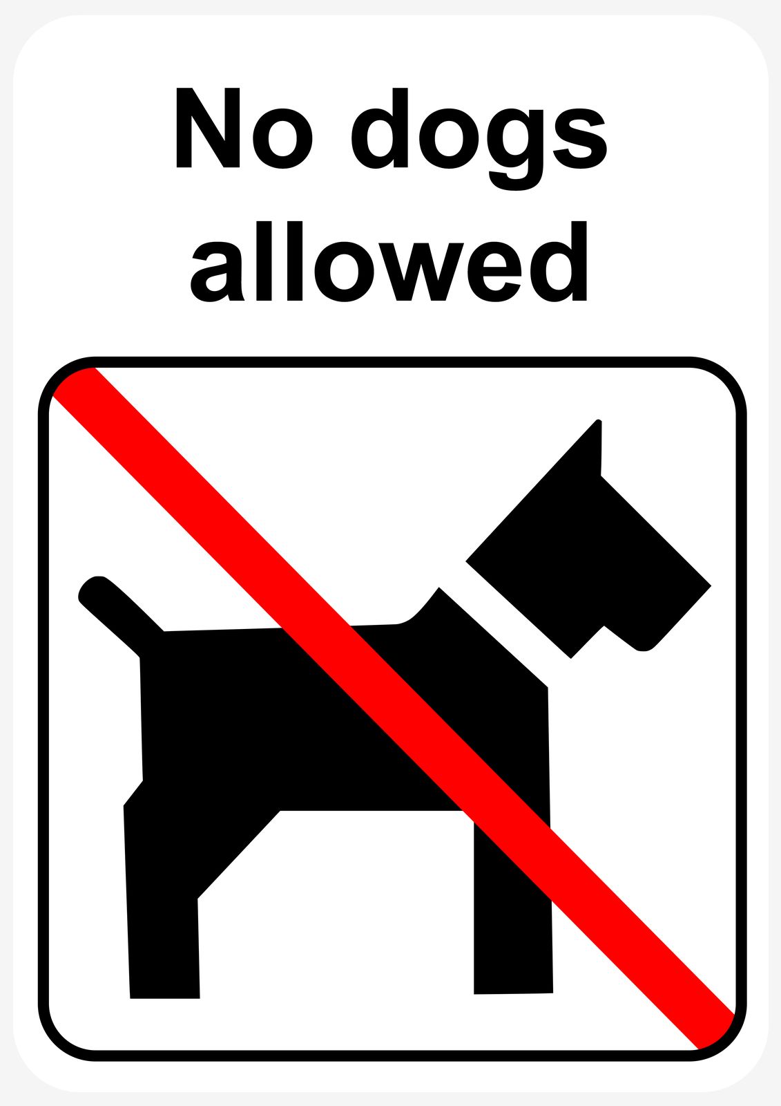 Autocollant - Chiens interdits