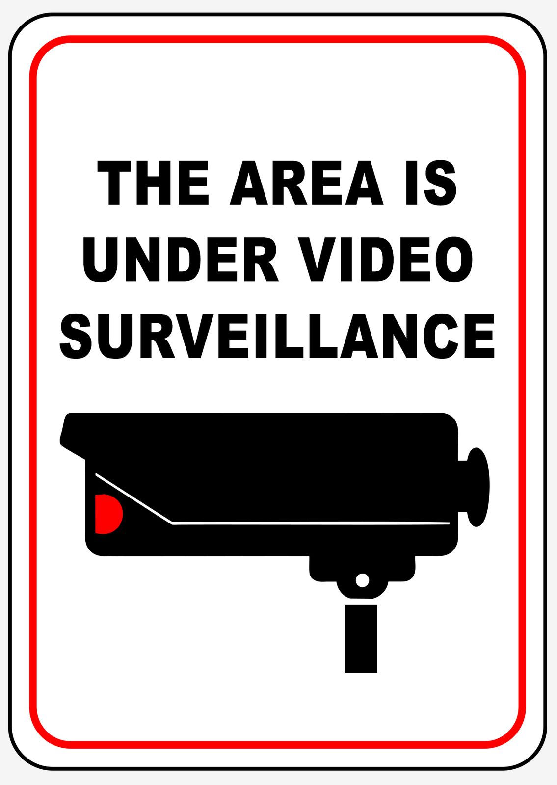Sticker - La Zone Est Sous Vidéosurveillance