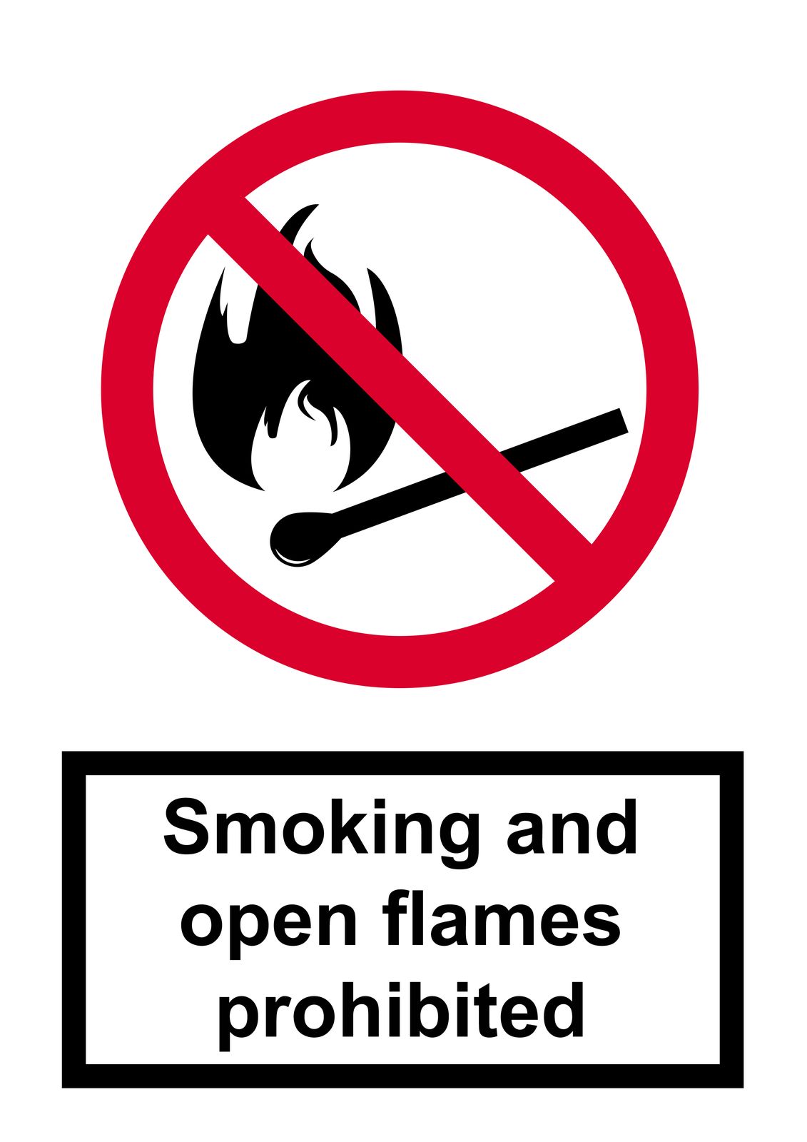 Autocollant - Interdiction de fumer et d'utiliser des flammes nues
