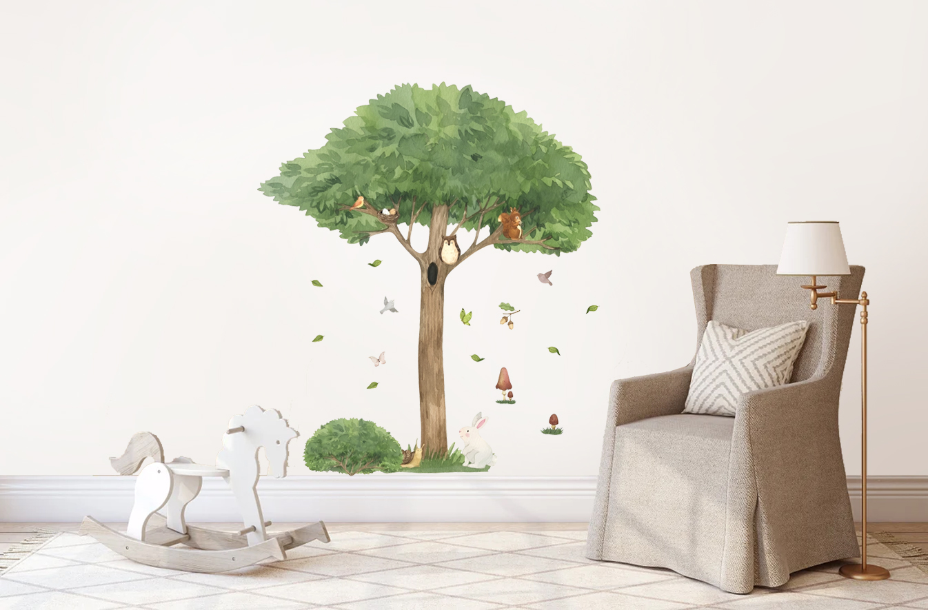 Sticker Mural - Arbre et Animaux