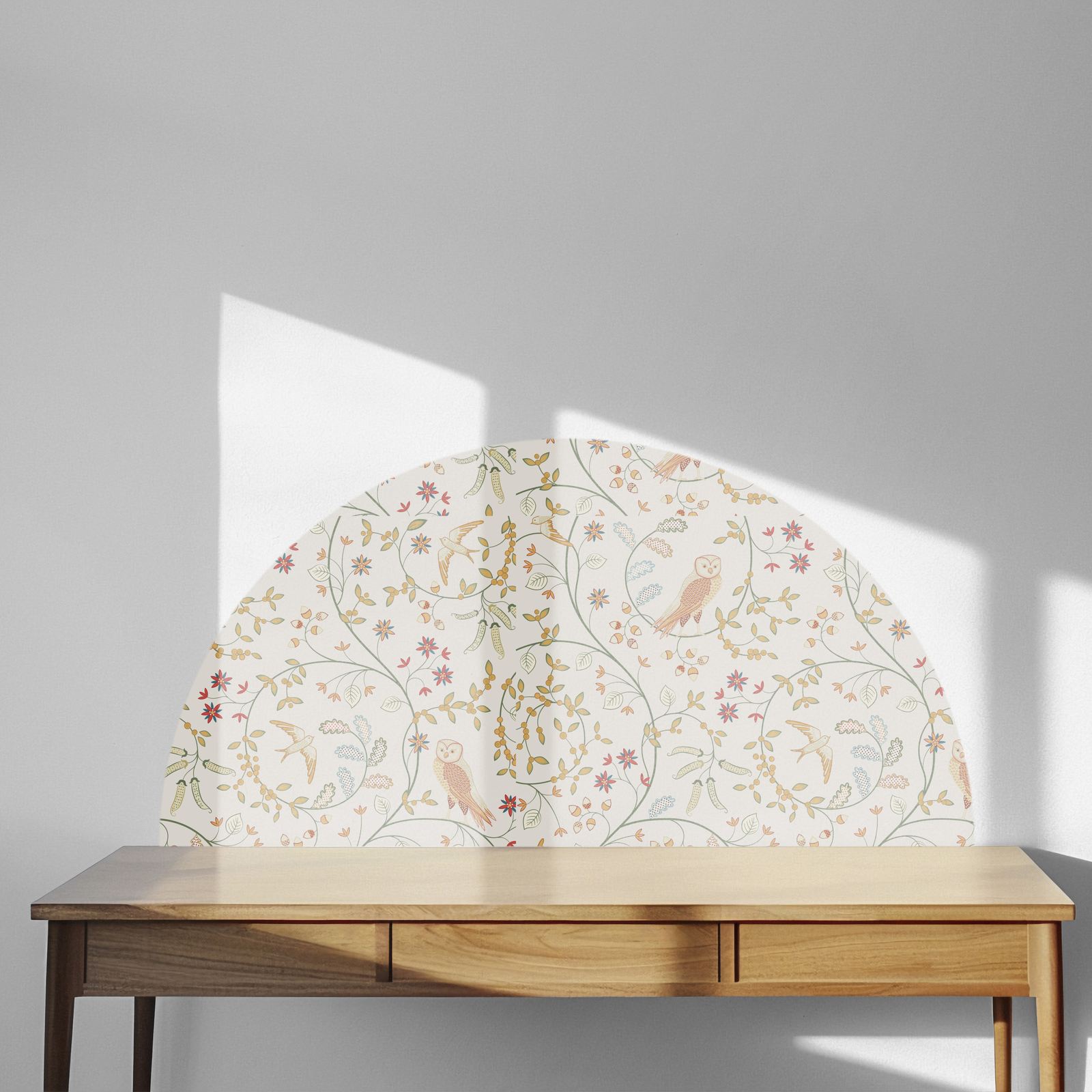 Sticker mural - Design Chouette et Floral