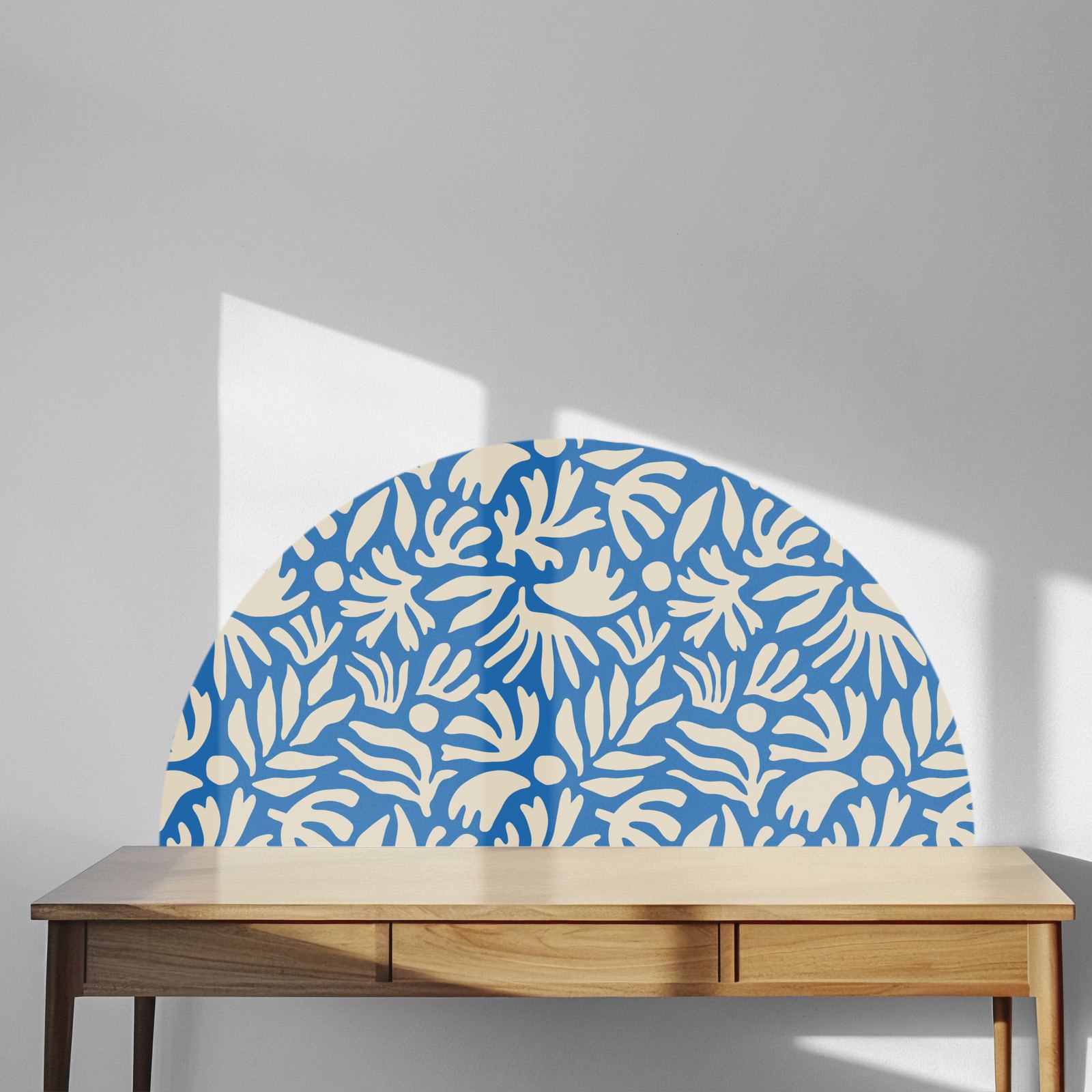 Sticker Mural - Motif Bleu Abstrait