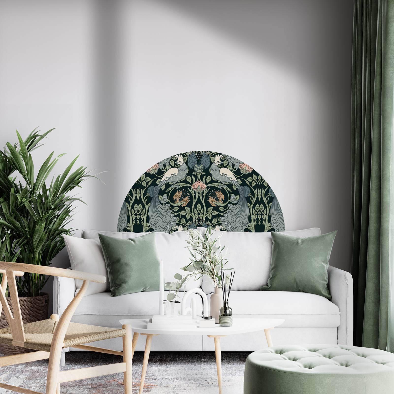 Sticker mural - Design d'oiseaux ornemental